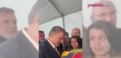 Fahrettin Koca depremzede kıza soru sordu! Kız gözyaşları içinde cevap verdi
