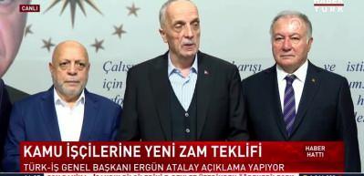Kamu &ccedil;alışanları ile h&uuml;k&uuml;met arasındaki g&ouml;r&uuml;şmeler neticelendi! İşte yeni zam teklifi...