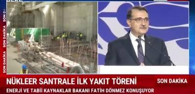 Bakan Fatih D&ouml;nmez, Akkuyu N&uuml;kleer G&uuml;&ccedil; Santrali a&ccedil;ılışında konuştu