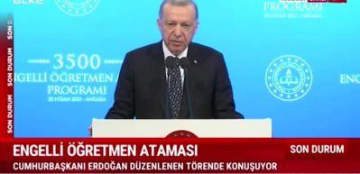 Başkan Erdoğan, 45 bin &ouml;ğretmen ataması i&ccedil;in tarih verdi!