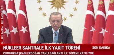 Cumhurbaşkanı Erdoğan, Akkuyu N&uuml;kleer santrali a&ccedil;ılış t&ouml;reninde konuştu