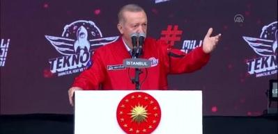 Cumhurbaşkanı Erdoğan, TEKNOFEST'te a&ccedil;ıklamalarda bulundu