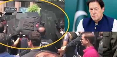 Pakistan'ın eski Başbakanı Imran Khan mahkemeye zırhlı kalkanlarla getirildi