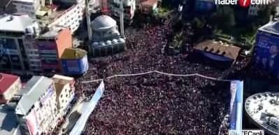 Başkan Erdoğan'a memleketi Rize'de sevgi seli! Erdoğan: Daha &ouml;nce b&ouml;ylesini g&ouml;rmemiştim