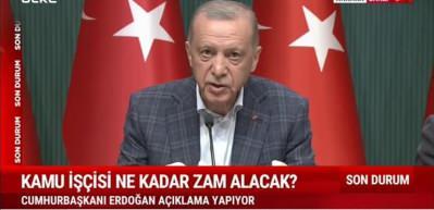 Erdoğan kamu iş&ccedil;isinin zam oranını a&ccedil;ıkladı! En d&uuml;ş&uuml;k kamu iş&ccedil;isi maaşı 15 bin tl oldu