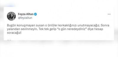 CHP'li Feyza Altun herkesi a&ccedil;ık a&ccedil;ık tehdit etti! O &uuml;nl&uuml;lerden tek tek gelip hesap soracağız...