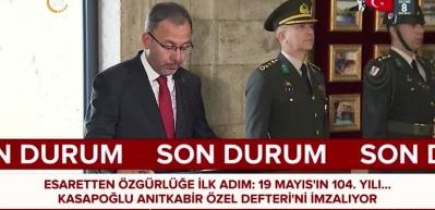 Bakan Kasapoğlu'ndan 19 Mayıs mesajı