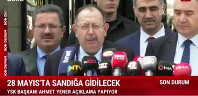 YSK Başkanı'ndan a&ccedil;ıklama