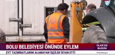 Bolu Belediyesi &ouml;n&uuml;nde  eylem