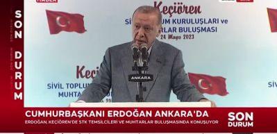 Cumhurbaşkanı Erdoğan Kılı&ccedil;daroğlu'na 'Ter&ouml;ristlerin desteğin ihtiyacım yok diyemiyorsun' diye tepki g&ouml;sterdi...