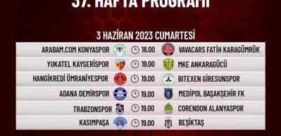 37. Haftanın programı belli oldu