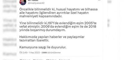 Ali Y&uuml;ksel'den a&ccedil;ıklama