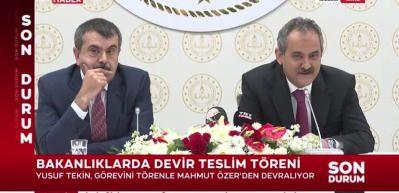 MEB'te devir teslim t&ouml;reni ger&ccedil;ekleşti...