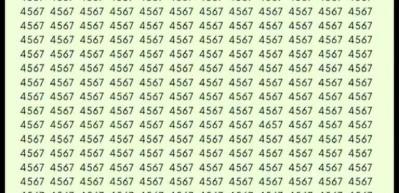 4567 sayılarının arasındaki 4657'yi bulurken g&ouml;zleriniz bulanıklaşacak! 6 saniyede zeka testindeki 4657'yi bulan kartal g&ouml;zl&uuml;d&uuml;r