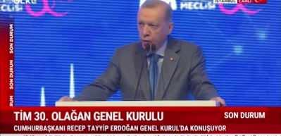 Cumhurbaşkanı Erdoğan "Yaşanılan darboğaza rağmen enflasyonda elimiz artık daha g&uuml;&ccedil;l&uuml;" ifadelerini kullandı