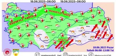 MGM'den şiddetli yağış uyarısı