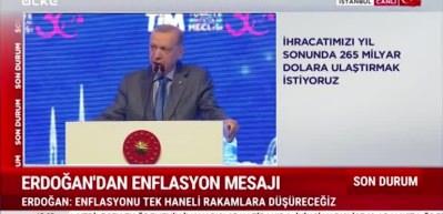 Cumhurbaşkanı Erdoğan "Yurtdışındaki ateşelerimizin ihracat&ccedil;ılara desteği devam edecek" dedi