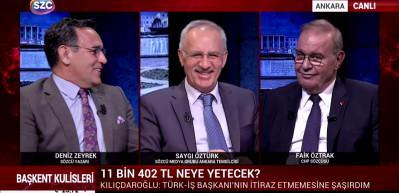 CHP yanlısı S&ouml;zc&uuml; Gazetesi Yazarı Deniz Zeyrek canlı yayında baltayı taşa vurdu
