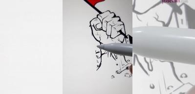 Filistinli grafik sanat&ccedil;ısı Abrar Sabbah T&uuml;rkiye'yi hedef alan Fransızlara haddini bildirdi!