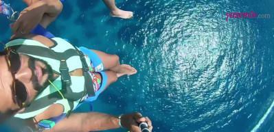 Burak &Ouml;z&ccedil;ivit'ten b&uuml;y&uuml;k cesaret! Y&uuml;kseklik korkusunu yenmek bakın ne yaptı