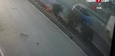 Kara yolu savaş alanına d&ouml;nd&uuml;, kaza g&uuml;venlik kameralarında g&ouml;r&uuml;ld&uuml;