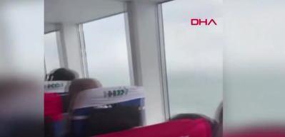 İDO'nun Marmara Adası seferinde feribot fırtınanın ortasında kaldı