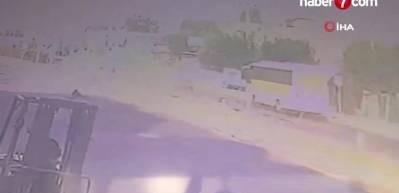 Motosikletli 2 gencin hayatını kaybettiği kaza anı 