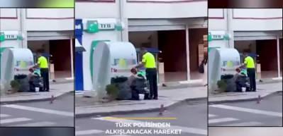 T&uuml;rk Polisinin bayrak sevgisi kameralara b&ouml;yle yansıdı
