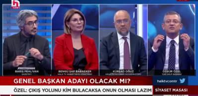CHP'li &Ouml;zg&uuml;r &Ouml;zel'den Halk TV'de 'koltuk' &ccedil;ıkışı