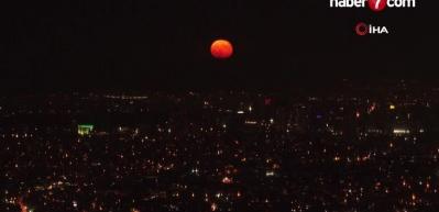 İstanbul'da hayran bırakan Süper Ay manzarası dron ile görüntülendi