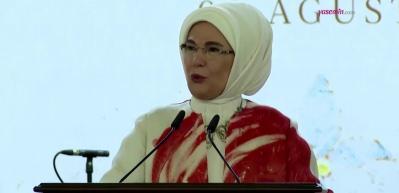 Emine Erdoğan: T&uuml;rkiye, d&uuml;nyanın vicdanı olmaya devam edecek