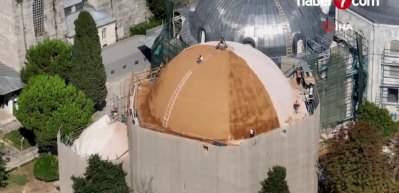 Ayasofya'da restorasyon başladı