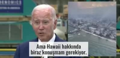 Biden 106 kişinin hayatını kaybettiği Maui Adası'nın ismini unuttu! Dalga konusu oldu