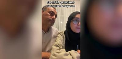 Kızının YKS yerleştirme sonucunu g&ouml;ren baba izleyenleri duygulandırdı