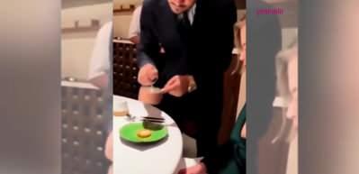 Kontrolden &ccedil;ıkan sunum &ccedil;ılgınlıklarını b&ouml;yle ti'ye aldılar! Dubai'de bir restoranda...