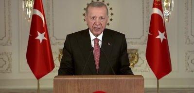 Cumhurbaşkanı Erdoğan Hatay'daki toplu temel atma t&ouml;renine katıldı: Depremi istismar eden değil, hizmet eden olduk