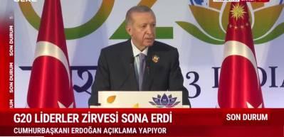 Cumhurbaşkanı Erdoğan Hindistan'da &ouml;nemli a&ccedil;ıklamalarda bulundu
