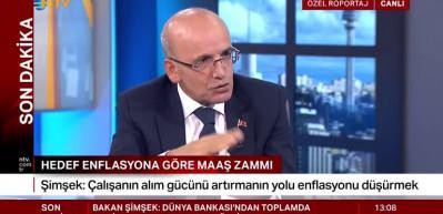 Bakan Şimşek 'biz hi&ccedil; bir kesimi enflasyona ezdirmeyceğiz' dedi