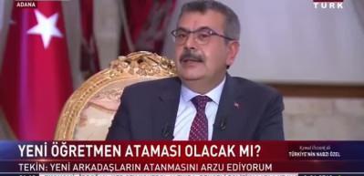 Bakan Yusuf Tekin &ouml;ğretmene atamalarına ilişkin a&ccedil;ıklamalarda bulundu...
