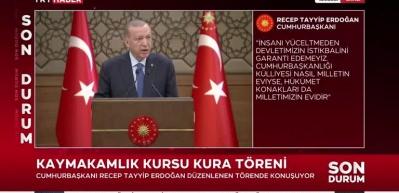 Cumhurbaşkanı Erdoğan, Kaymakamlık Kursu Kura T&ouml;reni'nde konuştu