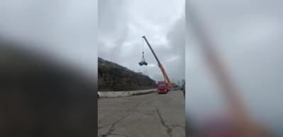 Azerbaycan Karabağ'daki ter&ouml;ristlerin simgelerini tek tek kaldırıyor...