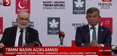Saadet-Gelecek Partisi'nden yerel se&ccedil;im a&ccedil;ıklaması! Dirsek temasını ihmal etmeyeceğiz...