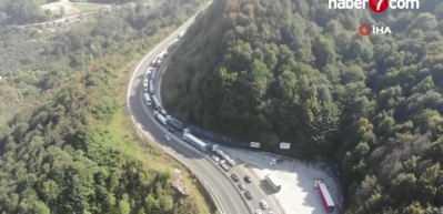 Bolu Dağı'nda trafik durma noktasına geldi