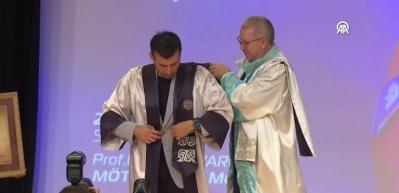 Sel&ccedil;uk Bayraktar'a "fahri doktora" unvanı verildi