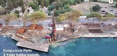 İBB'nin &Uuml;sk&uuml;dar'da bitmeyen &ccedil;alışması istanbulluyu &ccedil;ileden &ccedil;ıkardı! Sahil yolu yıllardır kapalı...