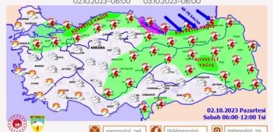 Meteorolojinin a&ccedil;ıklaması sonrası Samsun'da okullar tatil edildi...Sağana şiddetli geliyor...