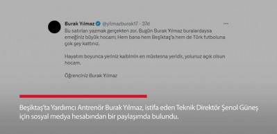  Burak Yılmaz, Şenol G&uuml;neş i&ccedil;in sosyal medya hesabından bir paylaşımda bulundu
