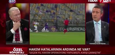 Fenerbah&ccedil;e Başkanı Ali Ko&ccedil;'tan hakemler i&ccedil;in flaş iddia!