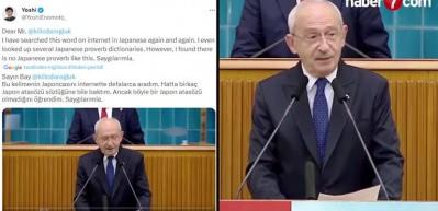 Kılı&ccedil;daroğlu'ndan 'Japon atas&ouml;z&uuml;' gafı
