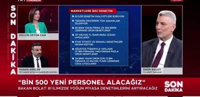 Ticaret Bakanı &Ouml;mer Bolat, canlı yayında &ouml;nemli a&ccedil;ıklamalarda bulundu